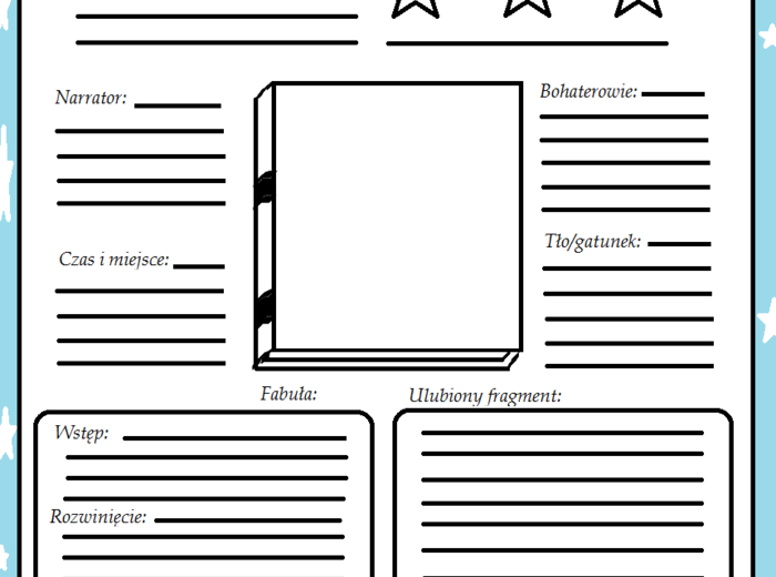 Język polski. Raport z książki (karta pracy)