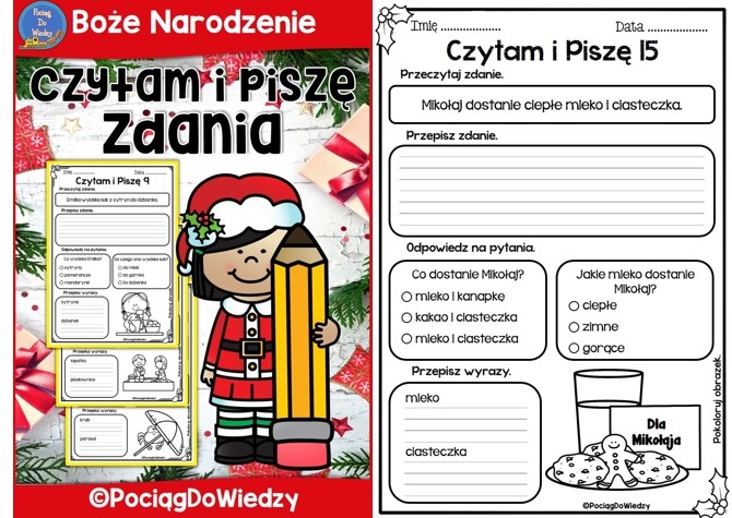 Czytam i piszę zdania - Boże Narodzenie