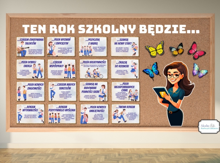 TEN ROK SZKOLNY BĘDZIE... - gazetka motywacyjna na rozpoczęcie roku szkolnego, grafika XXL
