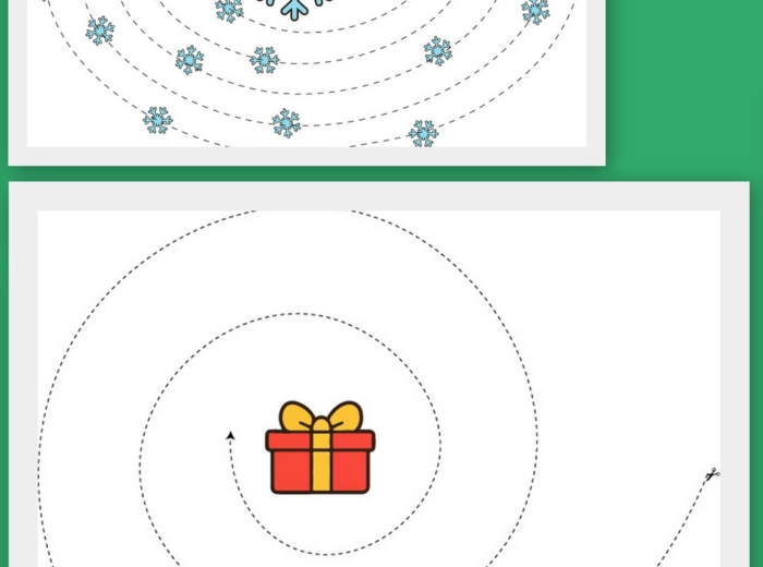 Wycinanki po śladzie świąteczne (pdf i jpg -a4)