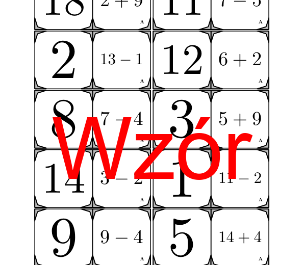 Domino - Dodawanie i odejmowanie do 20 | matematyka
