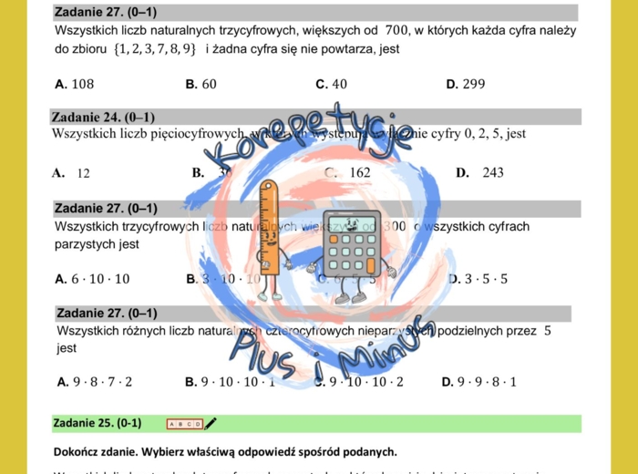Zadania maturalne - kombinatoryka