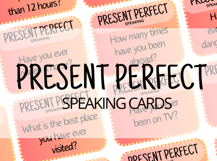 Present Perfect - 80 speaking questions - karty do speakingu - angielski - mówienie - egzamin ósmoklasisty - matura ustna