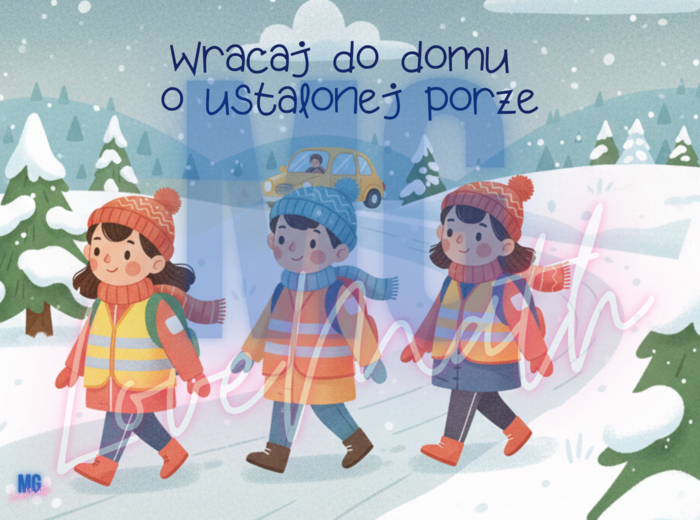 Bezpieczne ferie zimowe - prezentacja, gazetka