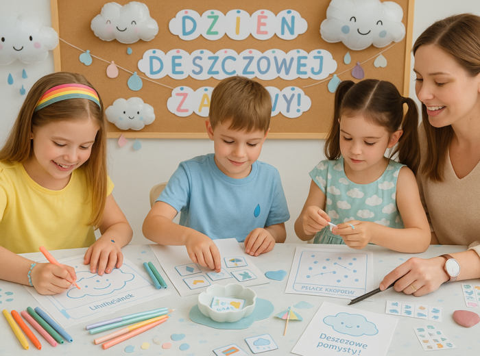 Karta pracy "Deszczowa przygoda"