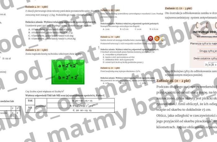 Wiosenny próbny egzamin ósmoklasisty