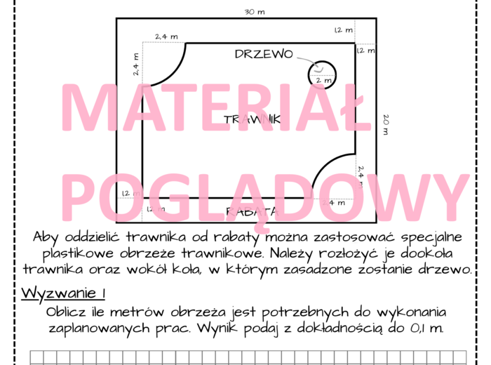 Projekt edukacyjny – klasa 6, 7, 8. Innowacja pedagogiczna. Obliczenia praktyczne. Projekt ogrodu. Geometria