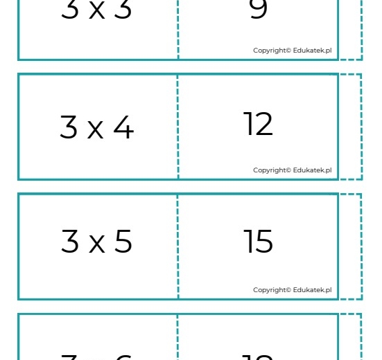 Fiszki – tabliczka mnożenia