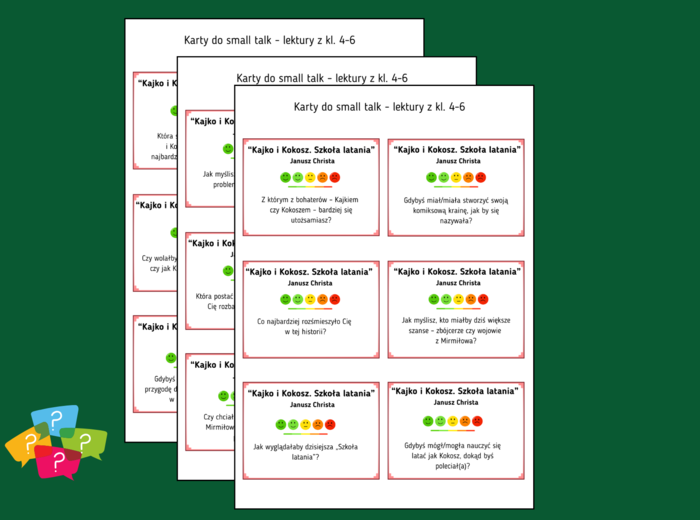 KAJKO I KOKOSZ. SZKOŁA LATANIA - Karty do SMALL TALK - lektury - gra