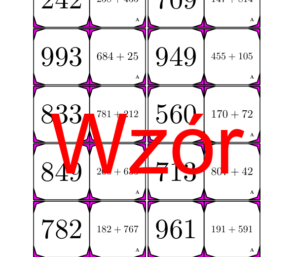 Domino - Dodawanie do 1000 | matematyka