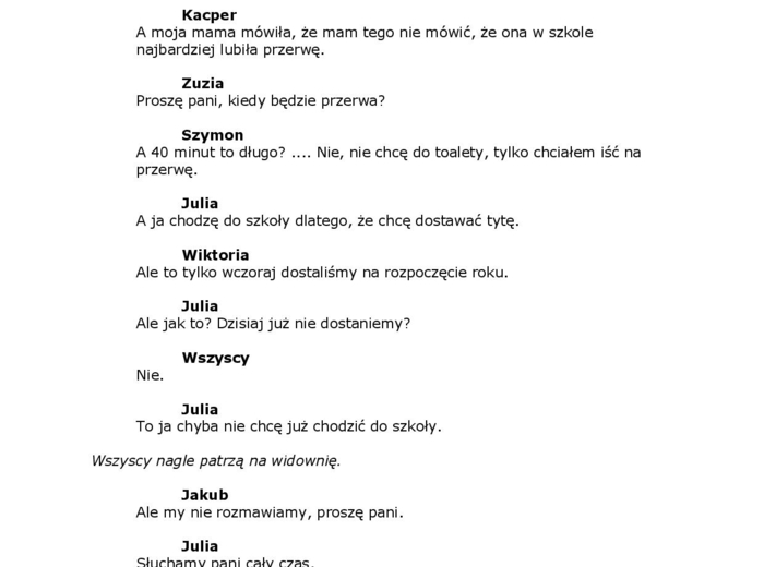 Kiedy to zleciało? Scenariusz przedstawienia na zakończenie roku w szkole podstawowej