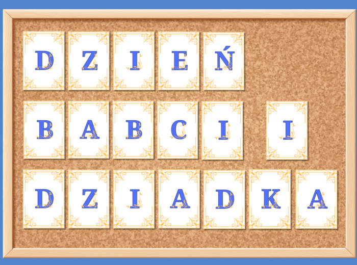 DZIEŃ BABCI i DZIADKA - BABCIU! DZIADKU! TAK BARDZO WAS KOCHAMY! wzór 6