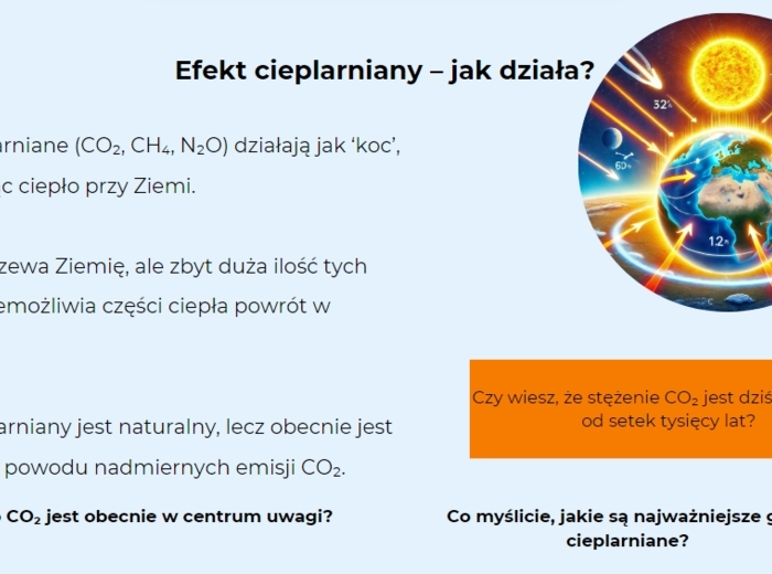 Prezentacja o zmianach klimatu (Skutki globalnego ocieplenia - topnienie lodowców, susze, ekstremalne zjawiska pogodowe, sposoby przeciwdziałania)