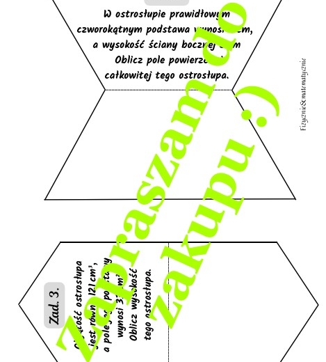 Lapbook ostrosłupy - propozycja materiałów