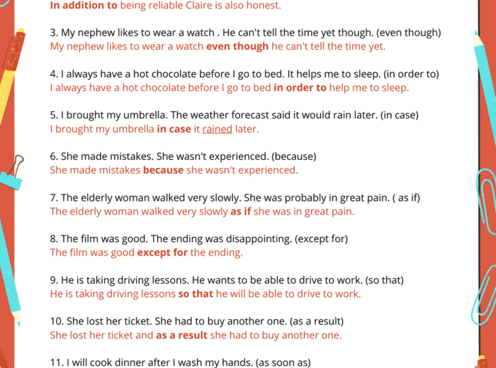 Spójniki, łączenie zdań