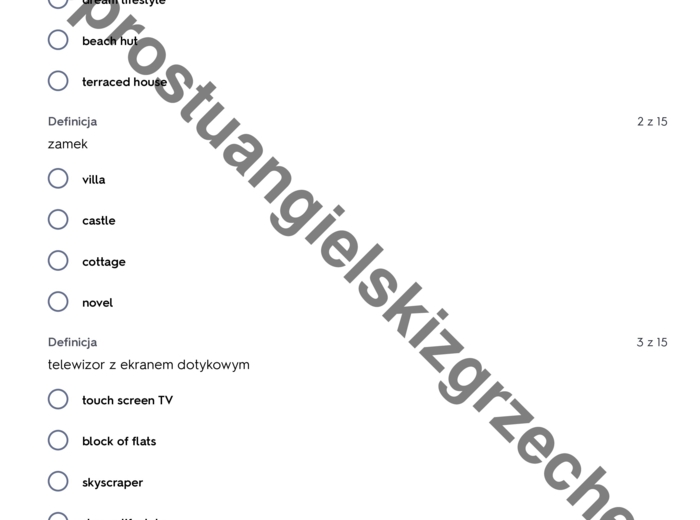 English Class B1 - Unit 1 - testy