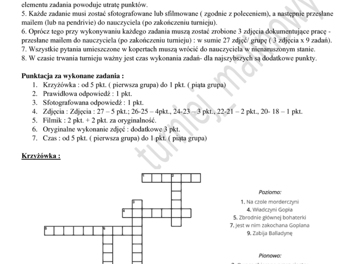 Balladyna - turniej malinowy