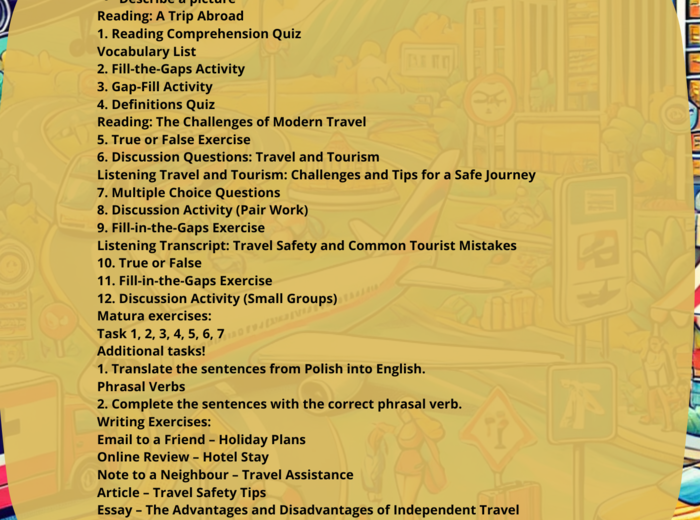 Matura_Travel and Tourism Revision