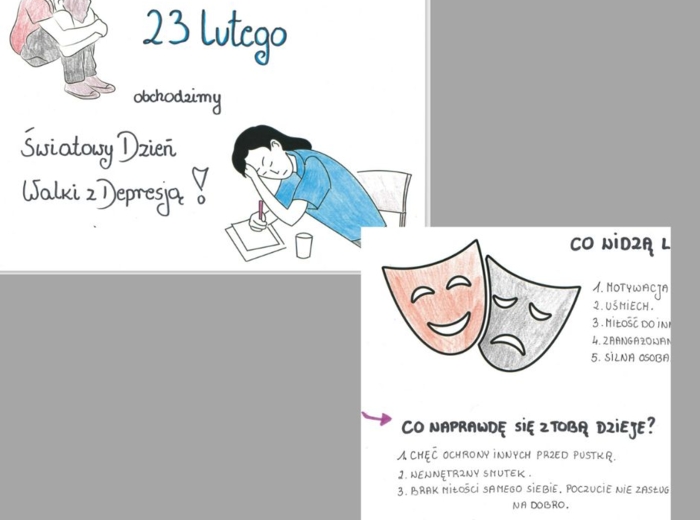 Depresja. Gazetka o depresji. Materiały na zajęcia. Szkoła podstawowa. Szkoła ponadpodstawowa.