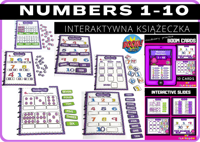 NUMBERS 1-10 - INTERAKTYWNA KSIĄŻECZKA