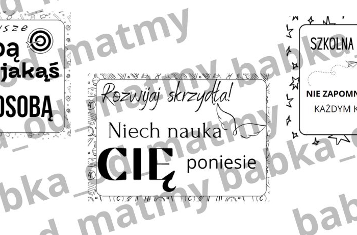 Materiały na gazetkę klasową - hasła motywujące i WAKACJOODLICZACZ!