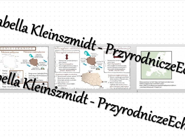Sketchnotka - notatka „Położenie i granice Polski” wykonana w power point do edycji. Geografia 7; „Środowisko przyrodnicze Polski”