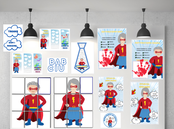 Jedna paczka wszystkich materiałów na Dzień Babci i Dziadka