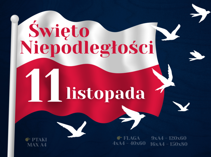 ŚWIĘTO NIEPODLEGŁOŚCI 11 LISTOPADA - dekoracja, gazetka edukacyjna