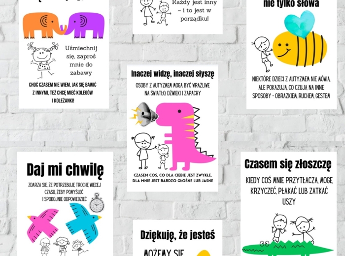 A jak Autyzm - gazetka na szkolny/przedszkolny korytarz