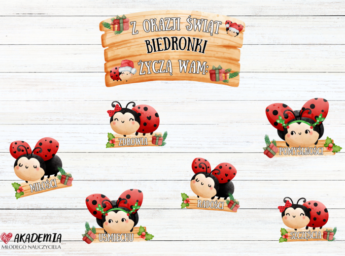 ŚWIĄTECZNE ŻYCZENIA - WERJA BIEDRONKI - INNE NAZWY GRUP RÓWNIEŻ DOSTĘPNE