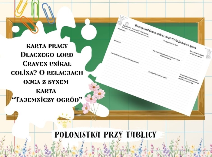 Karta pracy „Tajemniczy ogród” O relacjach ojca z synem. Dlaczego lord Craven unikał Colina?