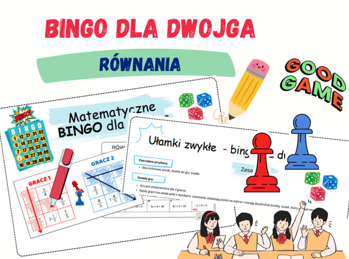 Bingo dla dwojga – równania / gra planszowa