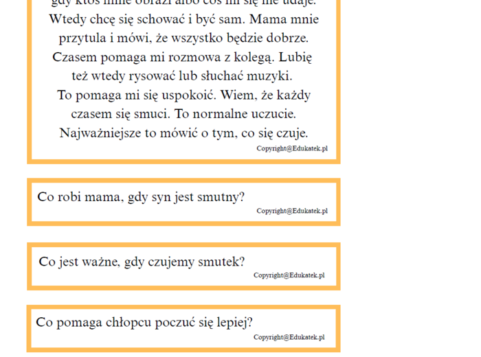 Czytanie ze zrozumieniem-poziom średni