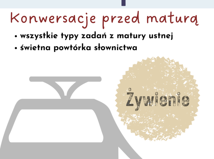 Matura ustna, żywienie, jedzenie, Matura Express, konwersacje, no-prep