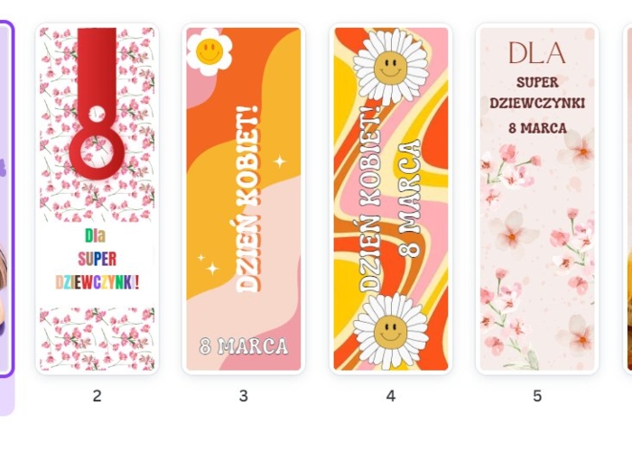 Dzień Kobiet - zakładki do książek