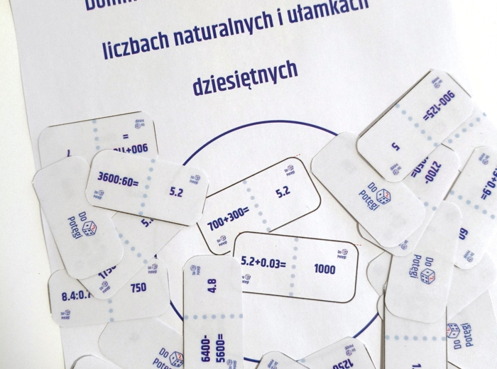 Domino liczby naturalne  i ułamki dziesiętne