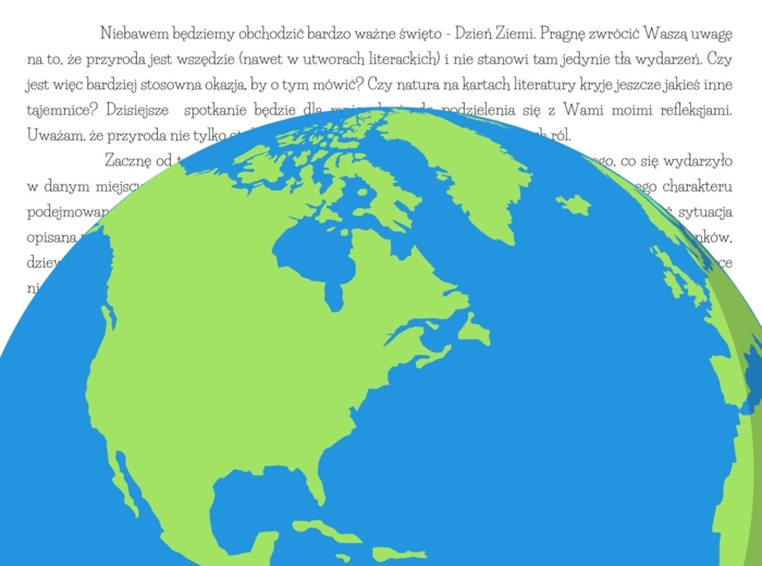 Przemówienie dotyczące roli przyrody w literaturze! Hit! Dzień Ziemi i powtórka do egzaminu!