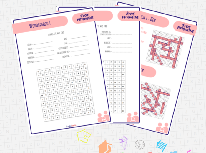 Wordsearch Book - 1400 słówek do matury i egzaminu 8-klasisty