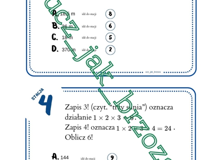 Stacje zadaniowe na Dzień Tabliczki Mnożenia
