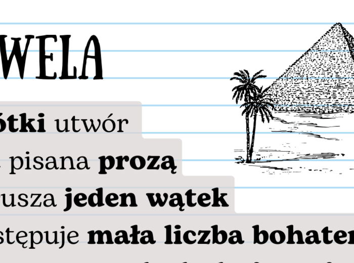 Nowela - notatka wklejka gatunek literacki