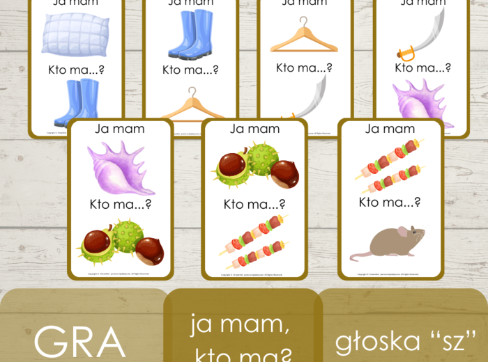 Ja mam, kto ma? - głoska "sz"