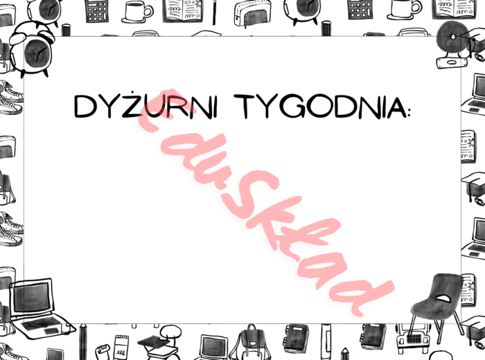 📰 Gazetka „Obowiązki Dyżurnego” 🚨