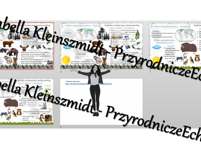 Minizestaw na temat „Krajobrazy tajgi i tundry”– sketchnotka + karta pracy w power point + gratisowy link do prezentacji multimedialnej niekomercyjnej wykonanej w genial.ly do indywidualnego pobrania i użycia do celów niekomercyjnych. Geografia klasa 5, 