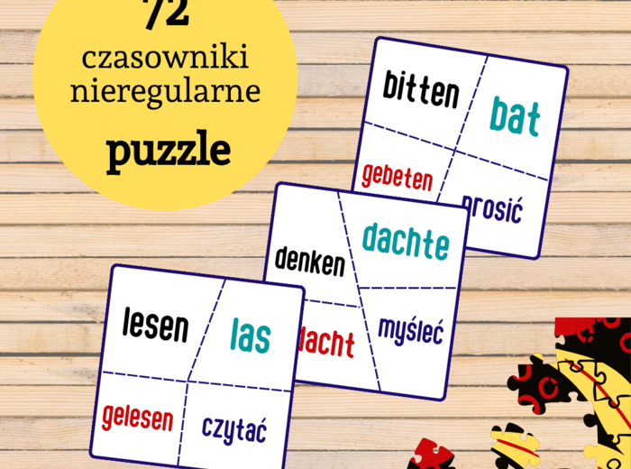 Niemiecki - Czasowniki nieregularne | Unregelmäßige Verben | Puzzle