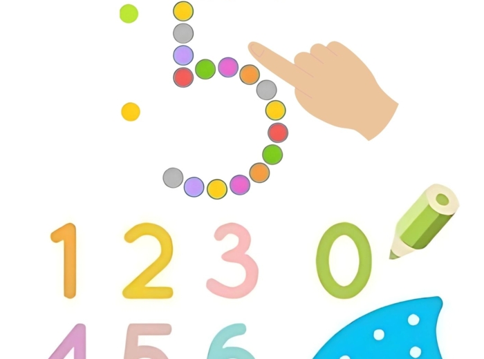 NAUKA LICZB. PRZYGOTOWANIE RĘKI DO NAUKI PISANIA. ZBAWA LICZBAMI. SZABLONY DO MALOWANIA PALCAM, WYKLEJANIA PLASTELINĄ.