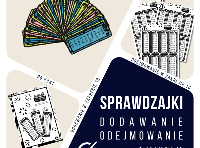 Sprawdzajki - dodawanie i odejmowanie w zakresie 10