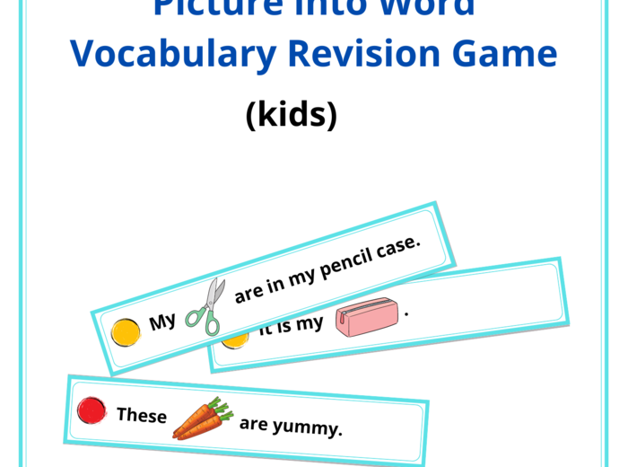 Picture into Word Revision Game (Kids)