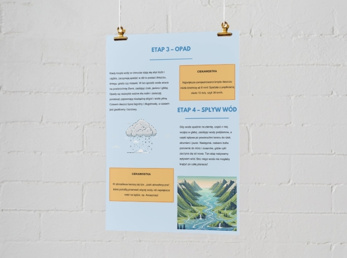 Cykl obiegu wody w przyrodzie. Parowanie. Kondensacja. Opad. Spływ wód