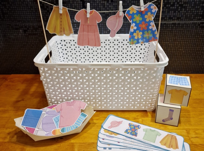 Układanka lewopółkulowa - rozwieszamy pranie