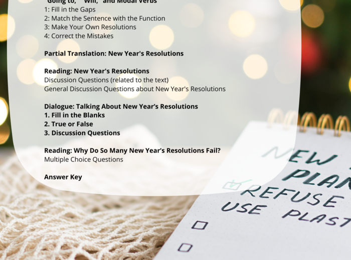 New Year's Resolutions B1